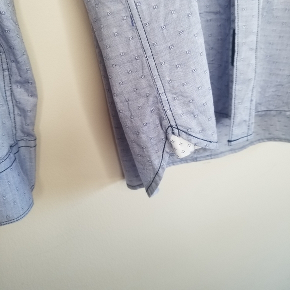 7 DIAMONDS Long Sleeve Button Down Shirt with Contrasting Cuffs - Picture 8 of 10